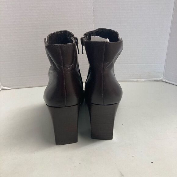 Leather Upper‎ NINE WEST Women’s Brown Ankle Boots Size8M - Picture 11 of 12